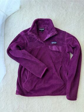 Patagonia Polartec Thermal Pro Purple Snap-Front Fleece Pullover